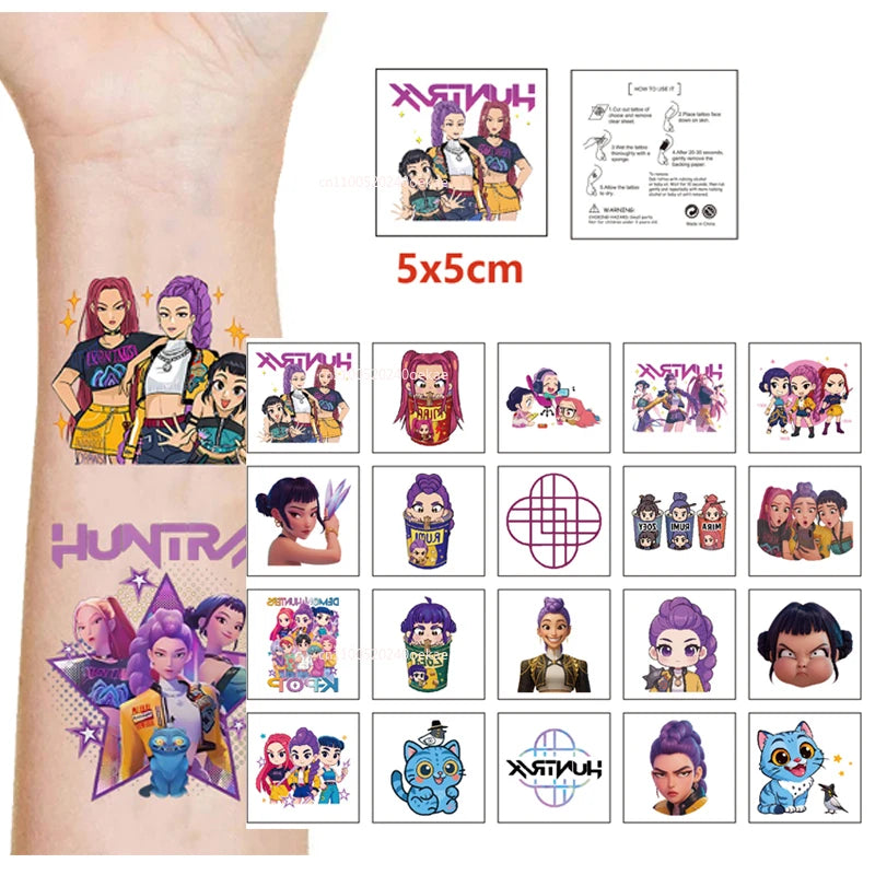 KPop Demon Hunter Temporary Tattoos